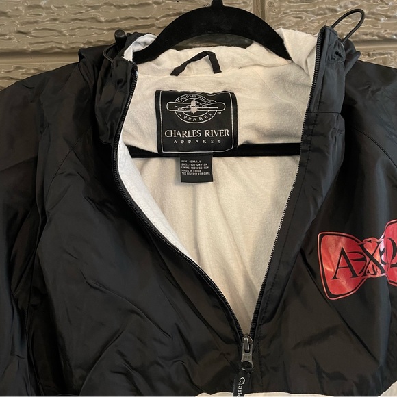 Raincoat with Alpha Chi Omega Letters | By Charles River | AXO | Size Small - Picture 3 of 4